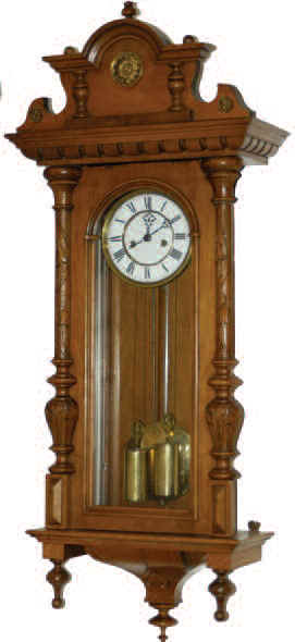 Gustav Becker Vienna Regulator, about half size of normal. — Antique Clocks Price Guide
