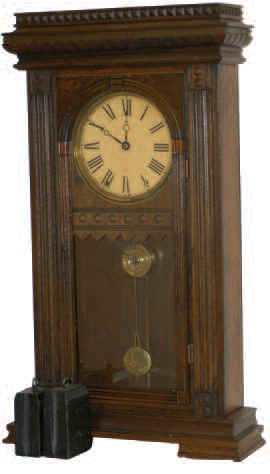 Waterbury Clock Co. mantle-weight clock, "Elberon", ca 1887. — Antique Clocks Price Guide