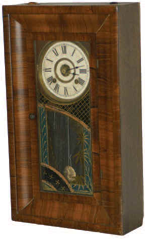 New Haven mantle clock, "O.O.G. Extra V.P. (Weight)", ca 1881. — Antique Clocks Price Guide