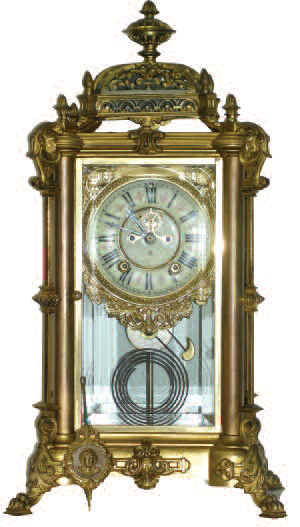 Ansonia Clock Co. crystal regulator, "Excelsior", ca. 1904. — Antique Clocks Price Guide