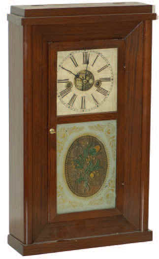 Rare miniature weight driven shelf clock by, "F.C.Andrews, Courtlandt St, NY", ca 1845-1850. — Antique Clocks Price Guide