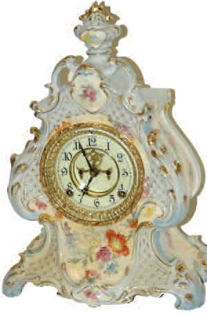 Ansonia Clock Co. Royal Bonn case, "La Loire", ca 1894. — Antique Clocks Price Guide