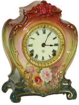 Ansonia Clock Co. Royal Bonn case, "La Plaine", ca 1901. — Antique Clocks Price Guide