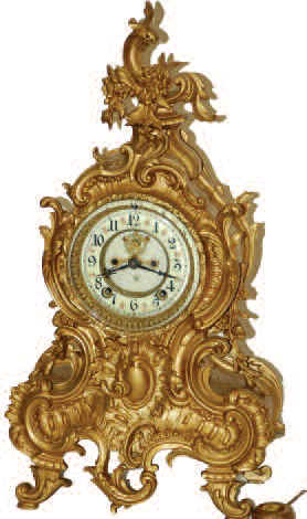 Ansonia Clock Co. metal cased mantle clock, "Majestic", ca 1904. — Antique Clocks Price Guide