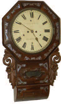 English double fusee wall clock, signed by the maker, Birmingham (England). — Antique Clocks Price Guide