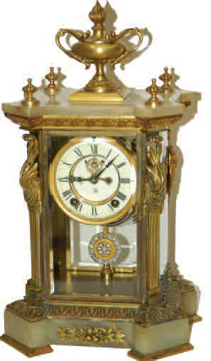 Ansonia Clock Co. crystal regulator, "Captain", ca 1905. — Antique Clocks Price Guide
