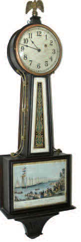 New Haven Clock Co. weight banjo, "Willard", ca 1929. — Antique Clocks Price Guide
