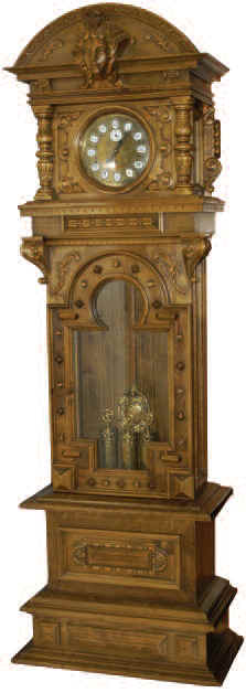 Gazo "Rancho Santa Fe", ca 1979. A contemporary hall clock by the Gazo Family Clock Factory of San Diego. — Antique Clocks Price Guide