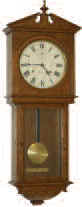 Seth Thomas wall regulator, "Umbria", ca 1894. Old oak case is 40.5 inches high, and in near mint condition and practically untouched. — Antique Clocks Price Guide
