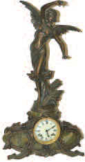 Very rare Ansonia Clock Company mantle clock-metal case, "Superba And La Source", ca 1904. — Antique Clocks Price Guide