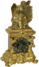 Exceptional piece of art, a bronze dore and marble (malachite) clock by renowned bronzer, Deniere a Paris and the French movement maker Cailleaux. — Antique Clocks Price Guide
