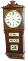 Prentiss Clock Co. hanging "Empire" calendar clock, ca. 1897. — Antique Clocks Price Guide