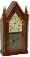 Chauncey Jerome, New Haven, Ct. Eightday steeple clock, ca late 1850's. — Antique Clocks Price Guide