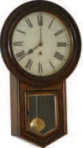 Welch, Spring Clock Co. round head wall clock, ca 1880. — Antique Clocks Price Guide