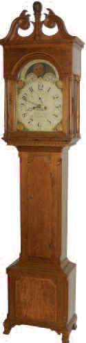 Longcase clock, Solomon Parke, Philadelphia, ca 1791- 1822. — Antique Clocks Price Guide