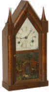 Smith and Goodrich, Bristol, Conn. double fusee, sharp Gothic clock, ca 1847-1851. — Antique Clocks Price Guide