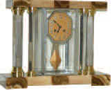 French Art Deco Chrome and Marble Clock, ca 1930's. — Antique Clocks Price Guide
