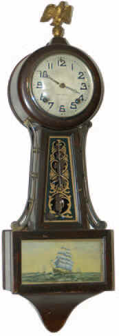 New Haven Clock Co. banjo, "Winetka", ca 1929. — Antique Clocks Price Guide