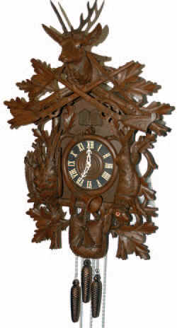 Large German musical cuckoo, ca 1950, made by and signed "Hubert Herr, Triberg, Germany". — Antique Clocks Price Guide