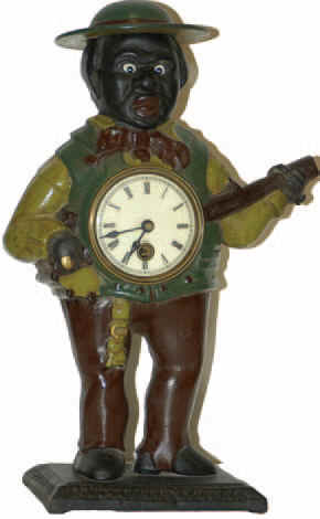 Contemporary "Blinking Eye Clock", the "Sambo" model. The eyes move in conjunction with the escapement of the movement; 30 hour time. — Antique Clocks Price Guide
