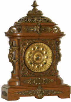 Ansonia Clock Company, Ansonia, Conn. "Cabinet E" model, ca 1894. — Antique Clocks Price Guide