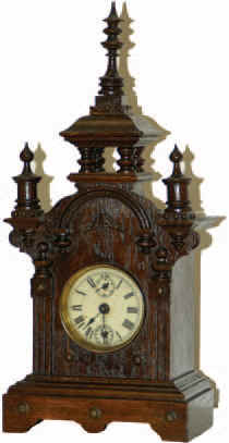 Black Forest Musical shelf clock. Manufactured by Badische Uhrenfabrik, A.G. — Antique Clocks Price Guide