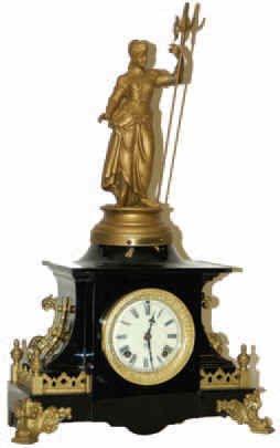 Ansonia Clock Co. enameled iron case, "Lucerne", ca 1901. — Antique Clocks Price Guide