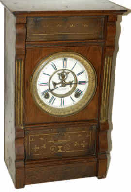 Ansonia Clock Co. mantle clock, "Chippendale", ca 1890. — Antique Clocks Price Guide