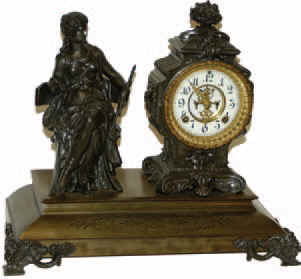 Ansonia Clock Co. seated figure, "Industry", ca 1894. — Antique Clocks Price Guide
