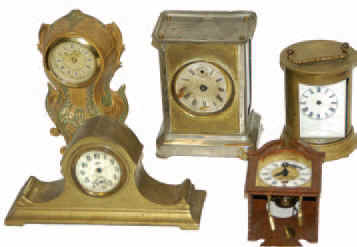 5 small clocks. — Antique Clocks Price Guide
