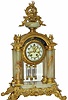 Gilbert Clock Co. metal cased mantle clock, "Tuscan", ca 1901.