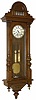 Gustav Becker 2 weight Vienna Regulator. A large Vienna at 51 inches high, case completely restored, but the beauty of the walnut grain outside and burl walnut grain inside, was only enhanced.