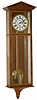 Miniature Vienna Regulator, 28 inches high, a very delicate but well constructed case using cherry wood, with pediment top and tapered tail, made by Fife Eason from Mississippi, in the 1990's.
