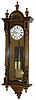 Vienna regulator powered by 2 weights, unsigned movement, dial signed, "K. Schweg, Wien".