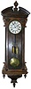 Lenzkirch wall Vienna two-weight regulator. Fancy 52 inches high walnut case is in good condition.