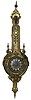 French Cartel wall clock, ca 1890. Highly detailed 38 inches high case, very heavy cast; it's solid bronze or brass.