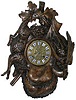 French wall clock, ca 1880.