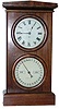 Seth Thomas shelf double dial calendar clock "No. 3", ca. 1863.