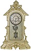 F. Kroeber shelf clock, "Notice", ca. 1880.