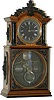 Ithaca Calendar Clock Company, "No 31/2 Parlor, Early Model", ca 1875. Original walnut case is 20.5 inches high, with ebony trimmings and elaborate carvings.