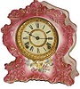 Ansonia Clock Co. porcelain case, "Title", ca 1900.