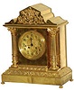 French bronze mantle clock, in a very ornate yet attractive Cathedral style case, ca 1890.
