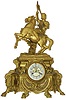 Waterbury Clock Co. "Crusader", ca 1906, one of their largest and most appealing large statue clocks.