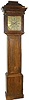 English tall clock with a very early brass dial movement ca 1690-1710, but no later than 1740.