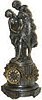 French statue clock we will call "Florida", ca 1890. Almost identical to the Ansonia Clock Company's "Florida", ca 1904.