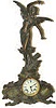 Very rare Ansonia Clock Company mantle clock-metal case, "Superba And La Source", ca 1904.