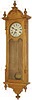 Waterbury Clock Co. large oak hanging clock, "Galesburg", ca 1906.