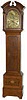 English tall clock, oak and mahogany case, ca 1720 - 1750.