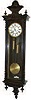 German Vienna Regulator, 2 weight, 8 day, striking a coil gong on the half hours and hours.