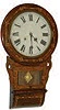 Anglo-American scroll bottom, short drop wall clock.